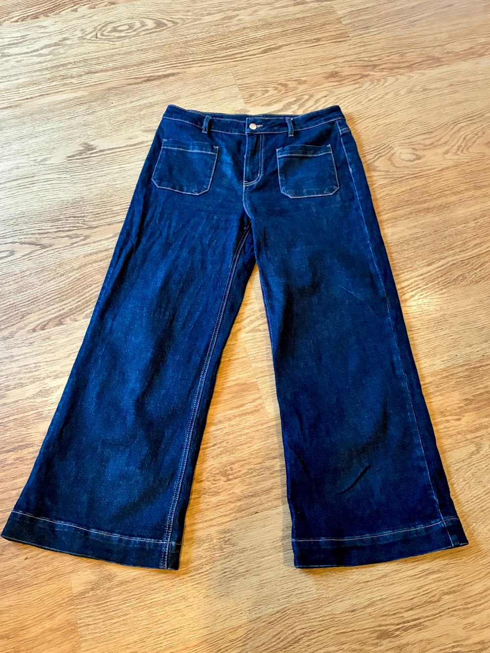 Among The Brave Zoey Indigo high-rise jeans. Size 14. Petite length.