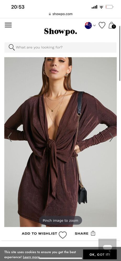 showpo brown mini dress Modal Asymmetric A-Line Mini Dress in Chocolate Brown - XL main image 0