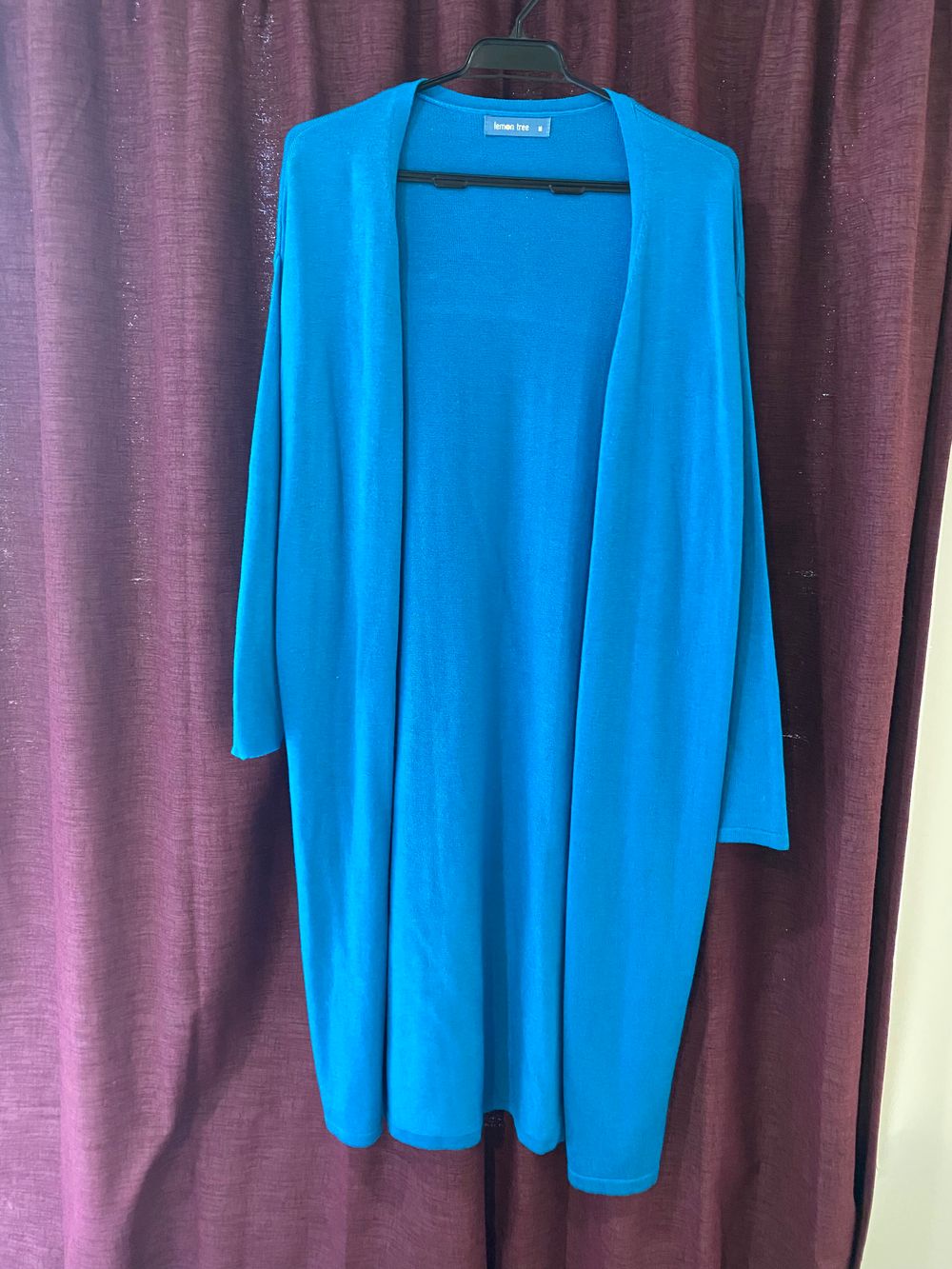 Lemon Tree Long Blue Cardigan Size M