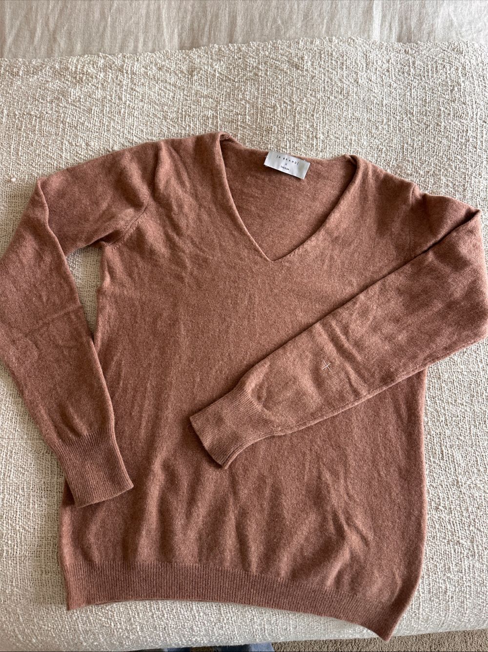 H Brand Brown V-Neck Jumper