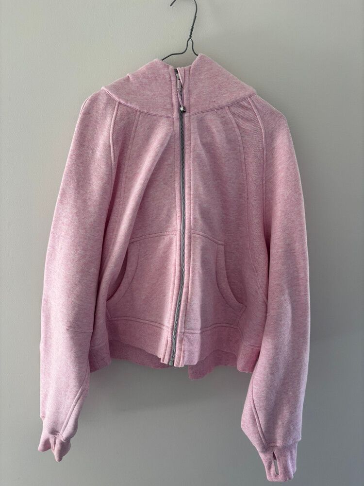 Pink Lululemon Oversized Scuba Full-Zip Hoodie