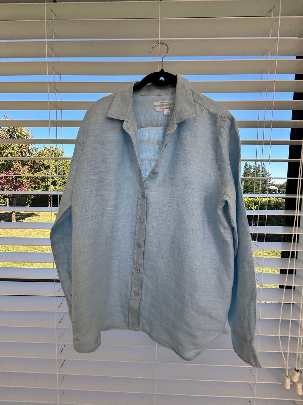 Trenery Blue Linen Shirt