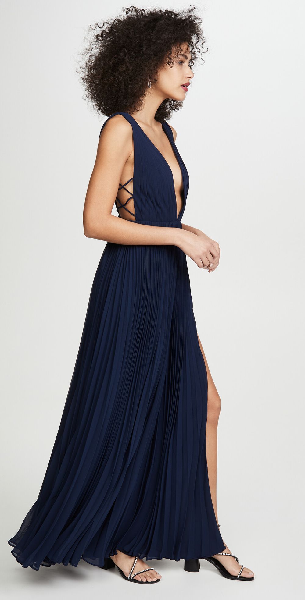 Fame & Partners - NWT Allegra Dress in Navy on Designer Wardrobe