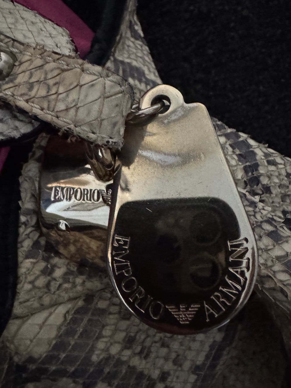 Emporio Armani Snakeskin Print Tote