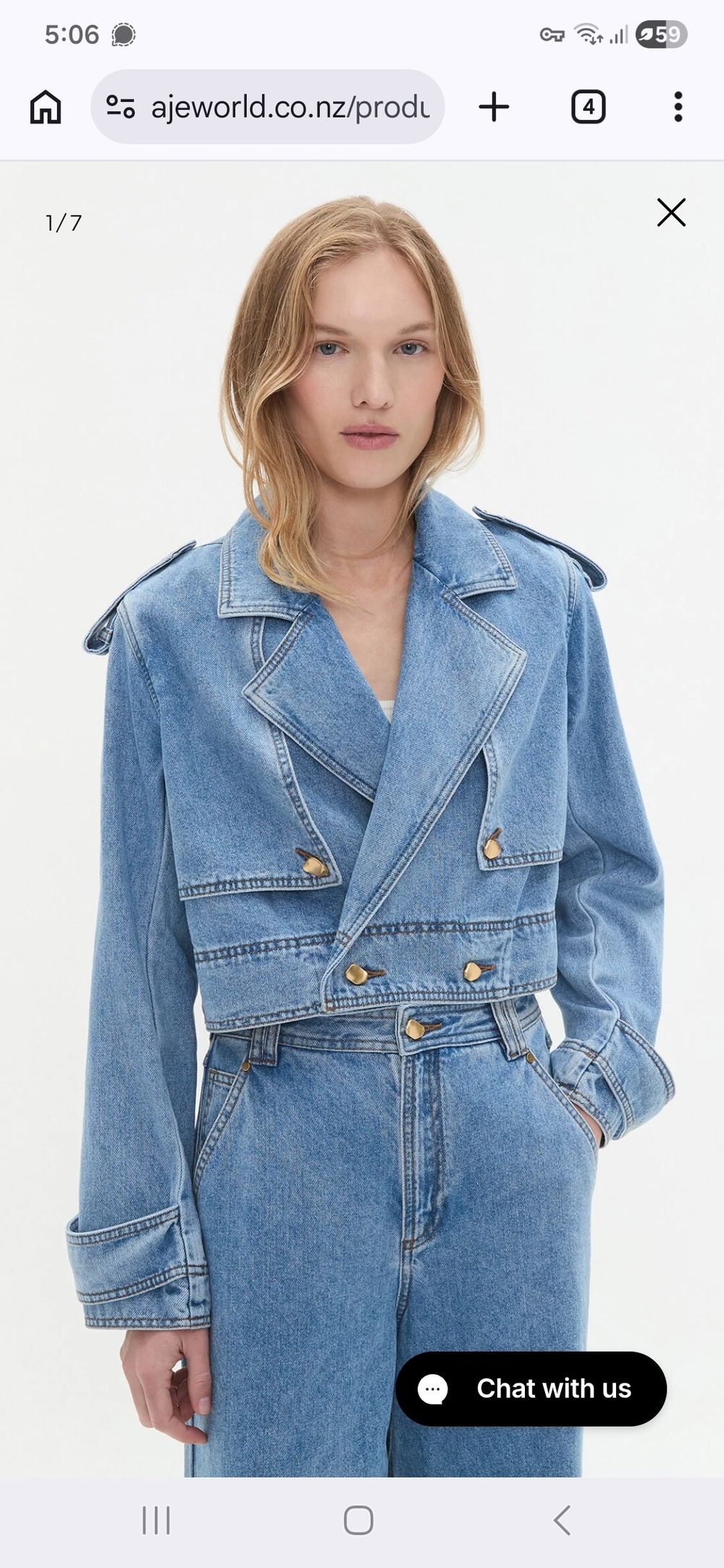 Aje denim jacket size M