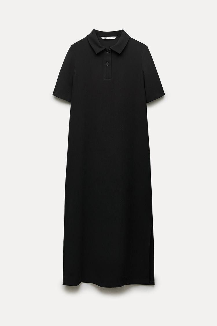 black dress with white collar zara Alexis Dress - Black main image 0