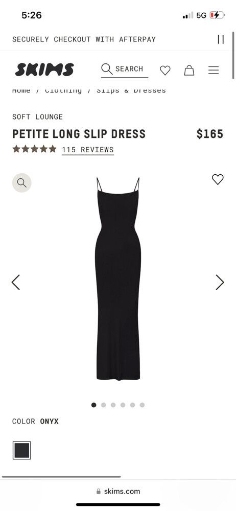 SKIMS - Skims Long Slip Dress PETITE on Designer Wardrobe SKIMS - Skims Long Slip Dress PETITE on Designer Wardrobe