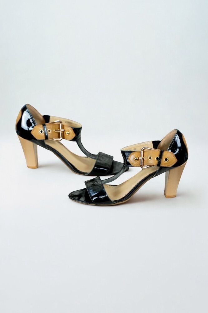 Footloose "Virtue" T-bar Patent Leather Heels — Ankle Straps