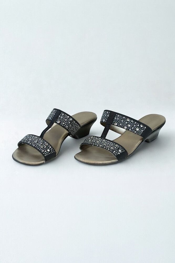 Karen Scott “Eddina” Embellished Dome Sandals