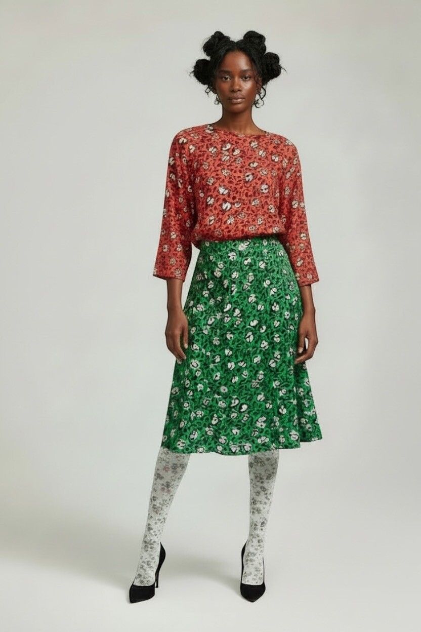 The Marc Jacobs Silk Boxy Blouse — Floral Logo Print (2019)