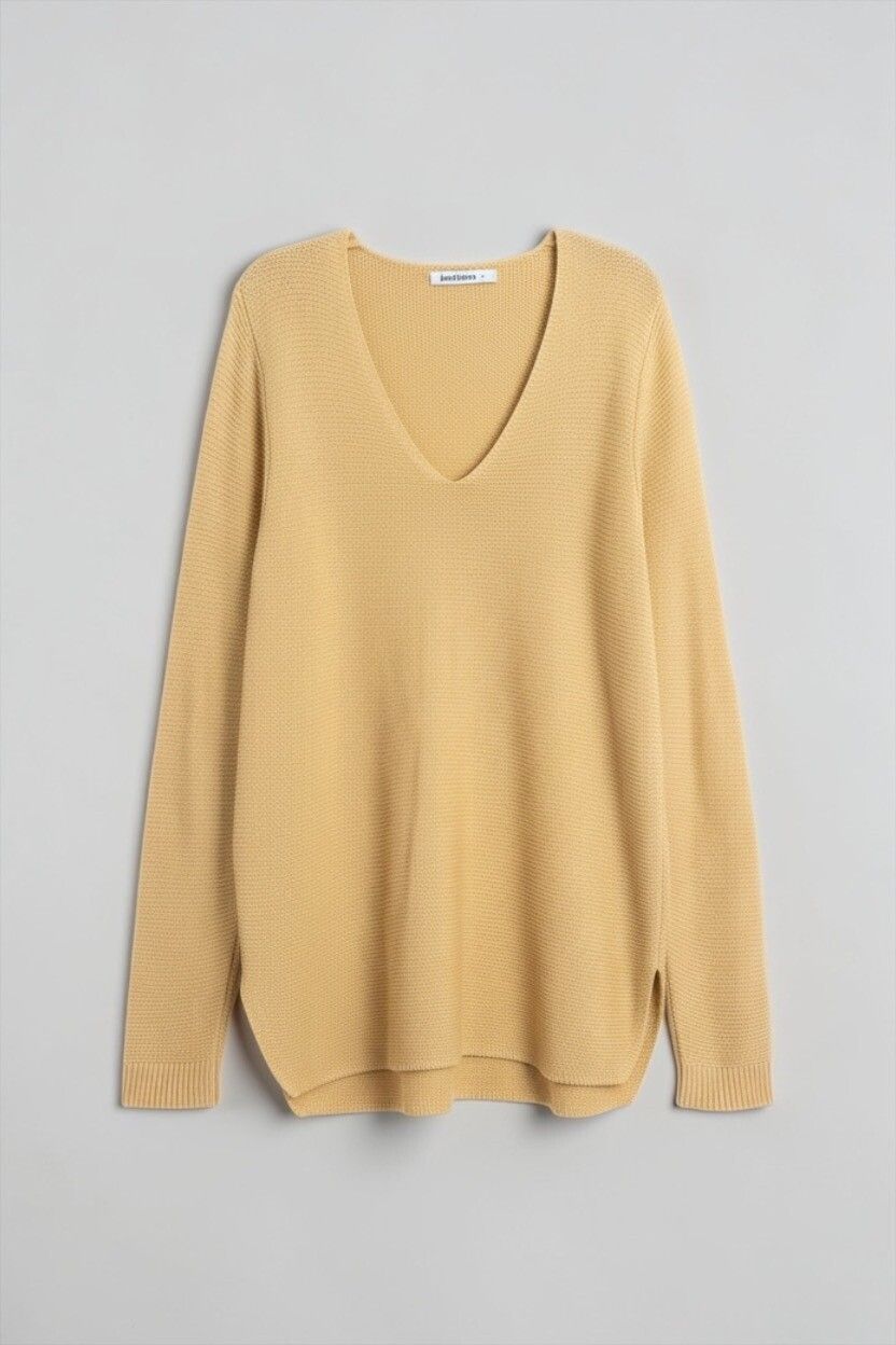 Butter Yellow Longline Jersey Top — Relaxed Fit, 90s Style