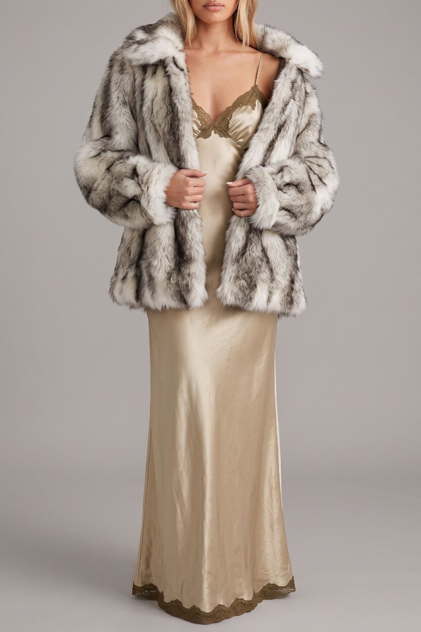 Vintage 70s French Tissavel Faux Cross Mink Fur Zip Jacket — Mob Wife Coat, 70s Glam, French Pile, Realistic, Tissavel Sears