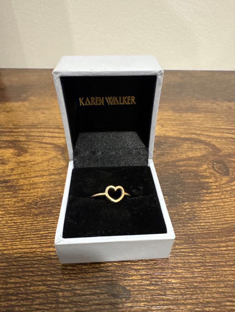 Karen Walker “mini heart ring” 9ct gold