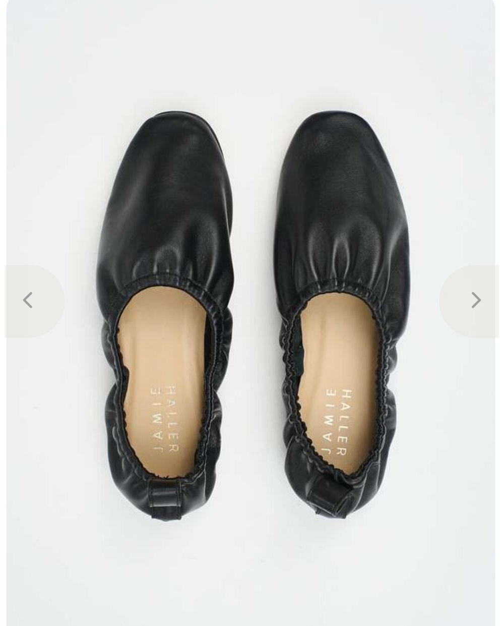 Jamie Haller Black Leather Ballet Flats