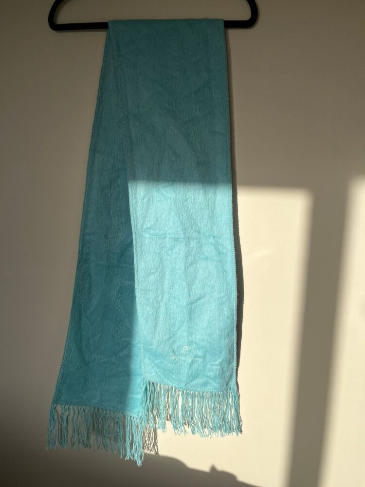 100% Alpaca Camargo Turquoise Scarf