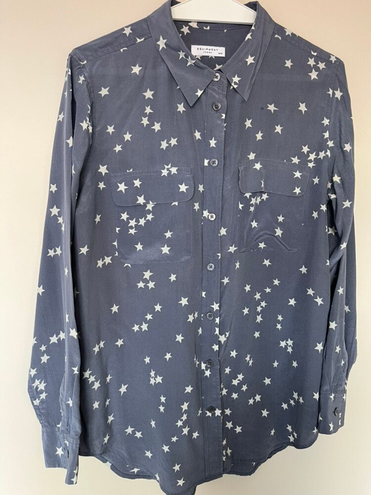 100% Silk Equipment Star Printed Shirt