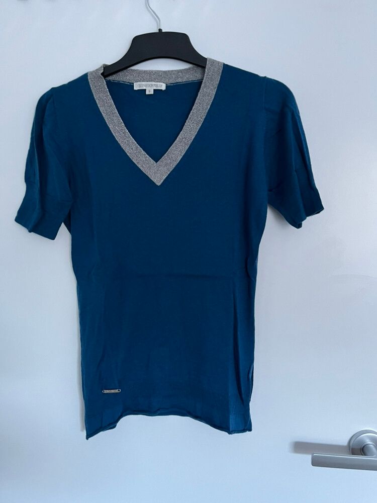 Wool Quin And Donnelly Blue Knit Top