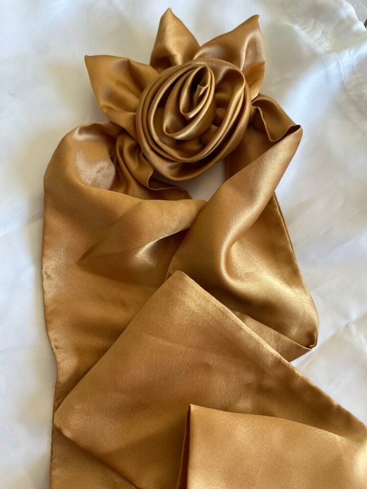 Gold Flower Sash Belt