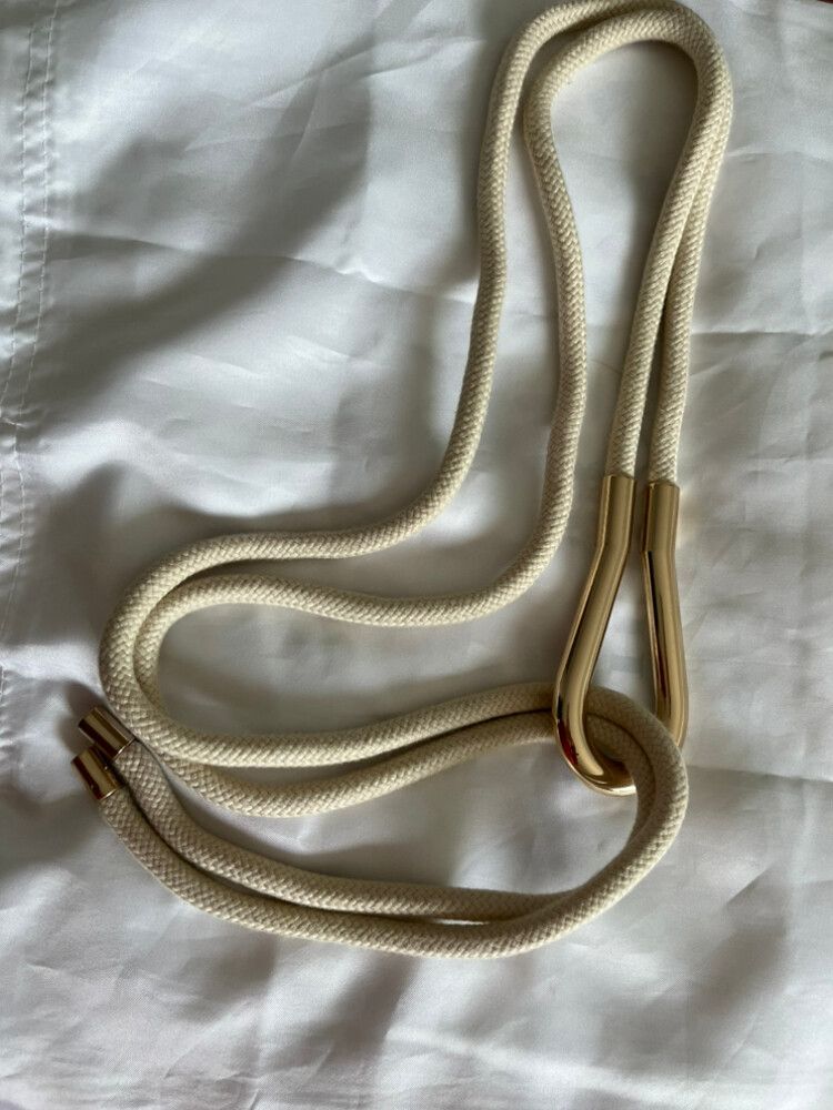 Rope belt with gold detail