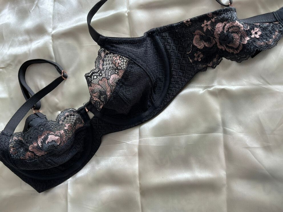 Acapella Black Pink Lace Bra