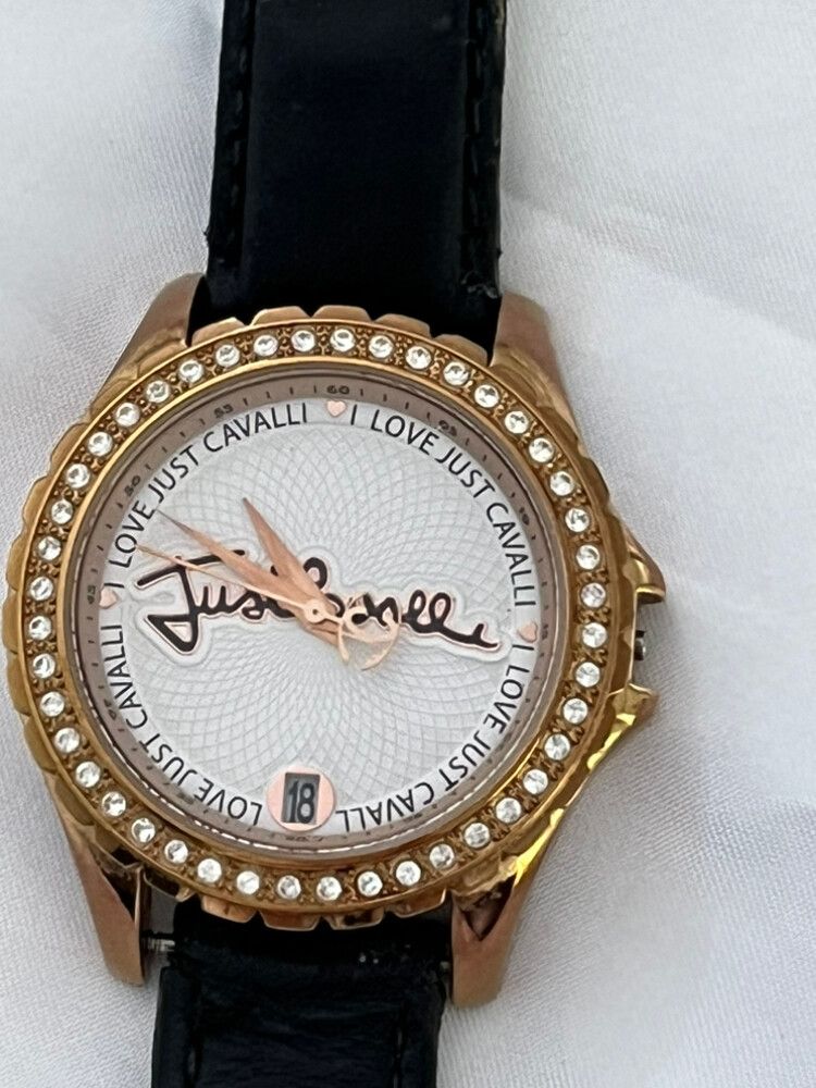 Just Cavalli Gold-Tone Black Watch