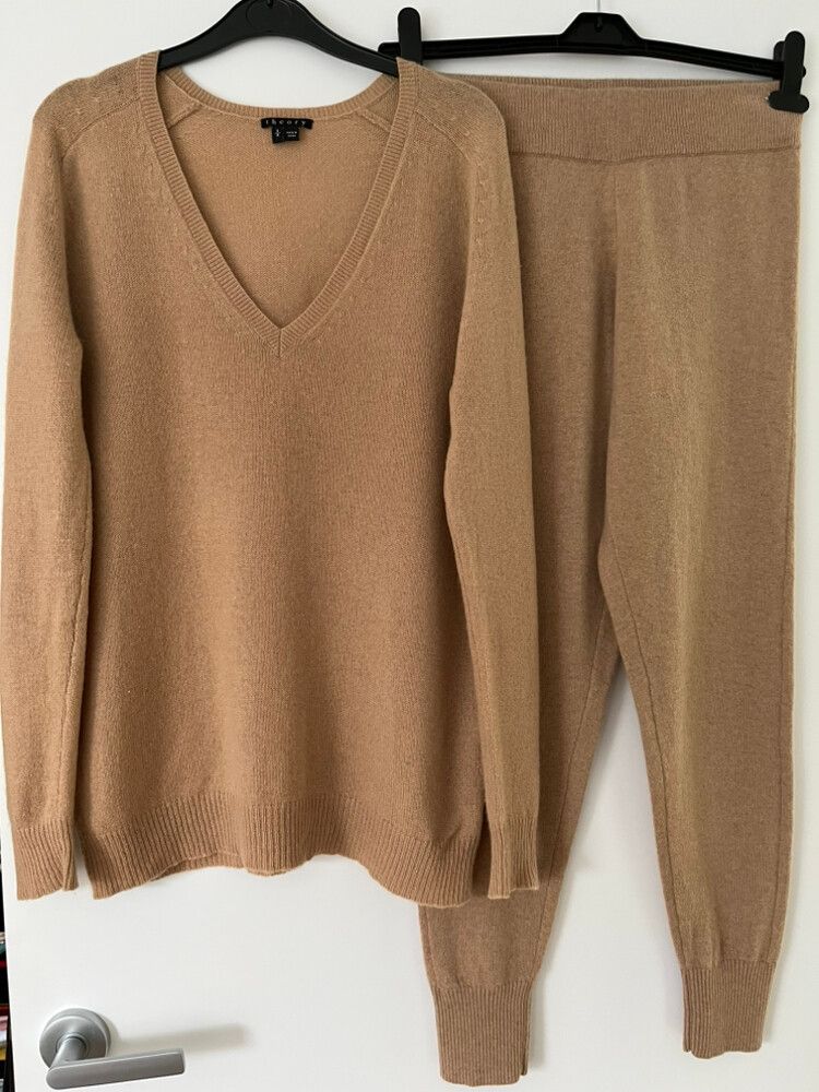 100% Cashmere Theory Beige Matching Set