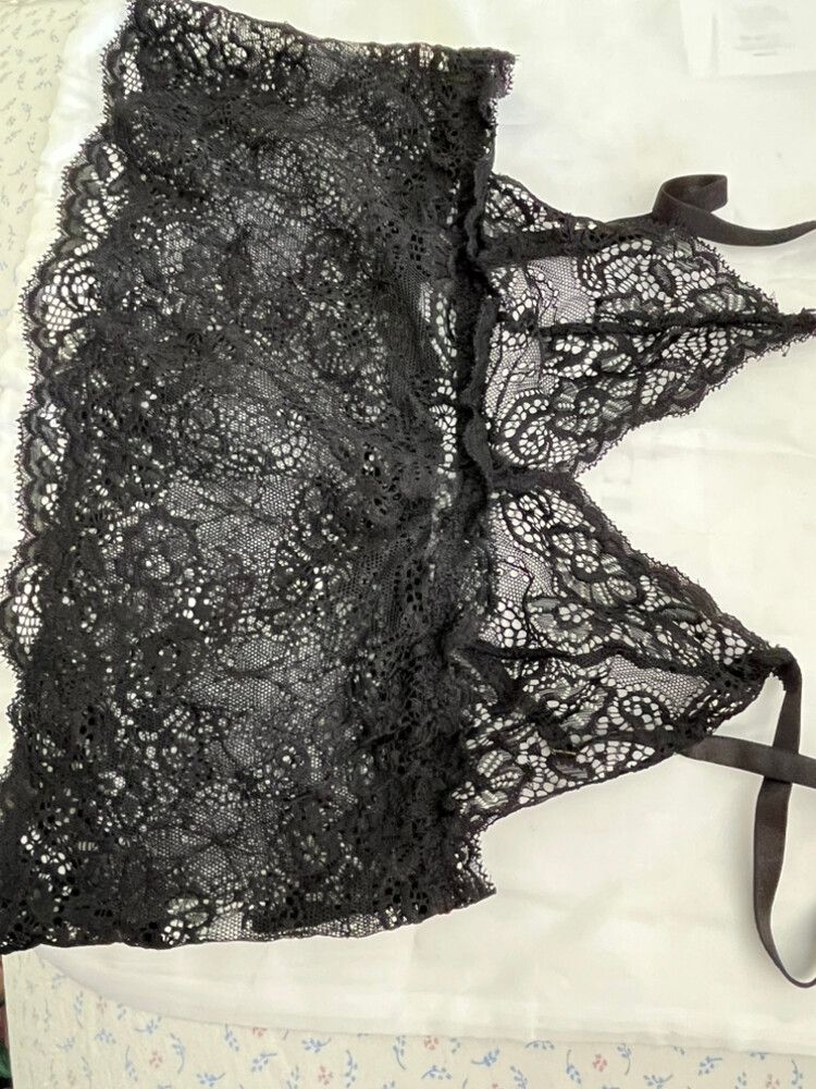Black Lace Bra Top Size M