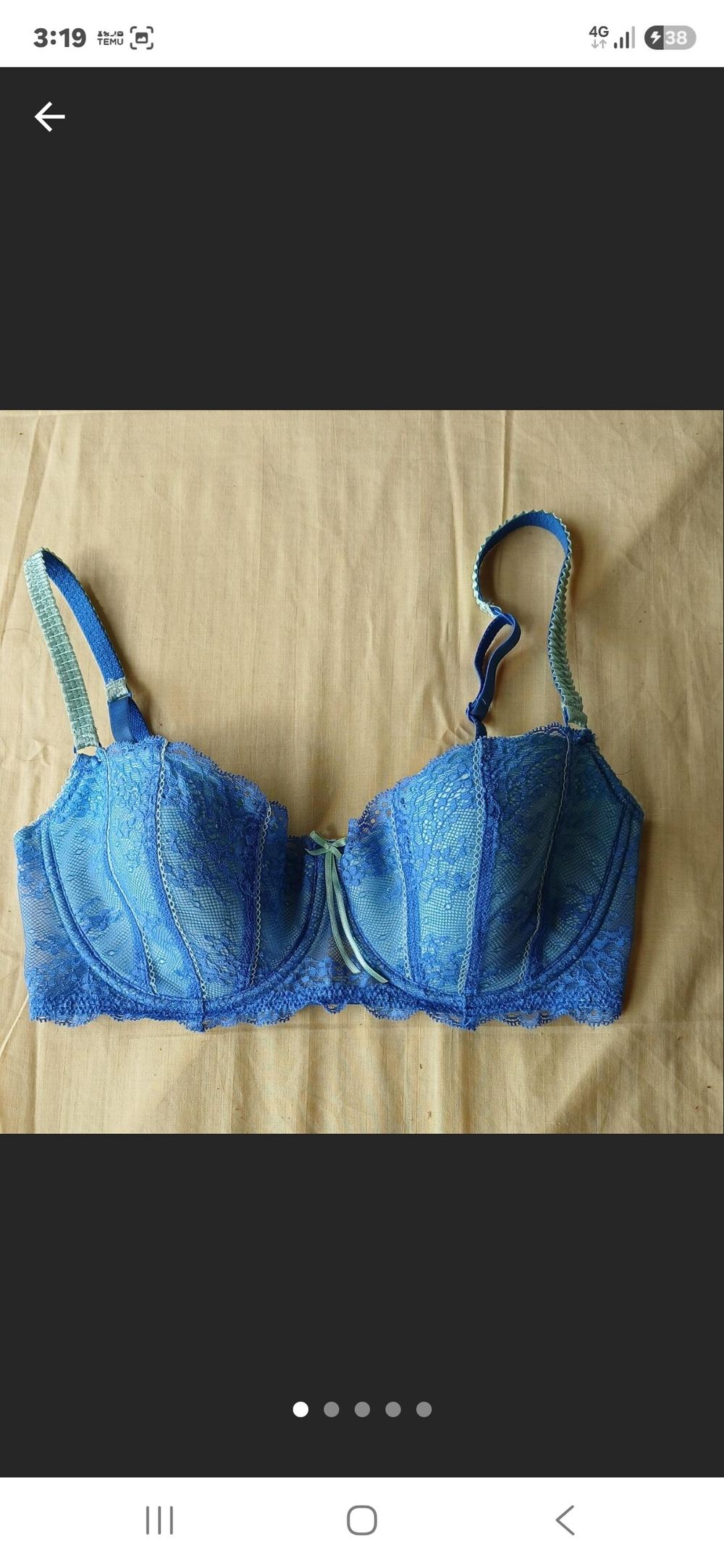 Elle Macpherson Intimates Blue Lace Bra