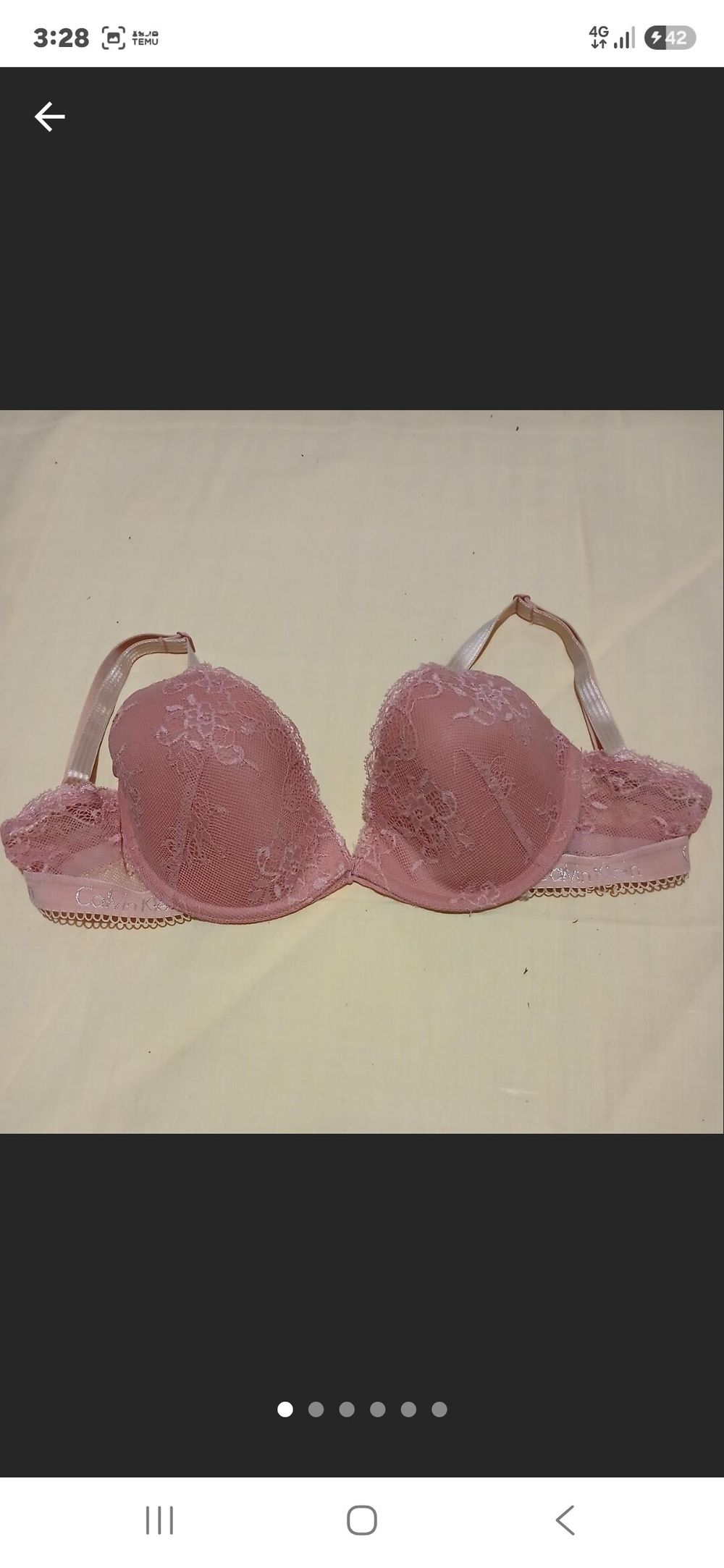 Calvin Klein Pink Bra