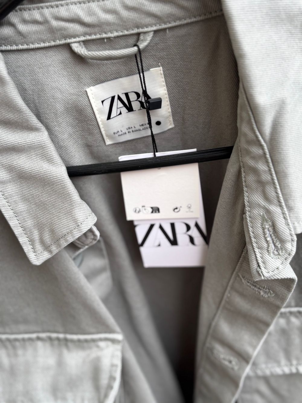 Zara light green grey jacket NEW