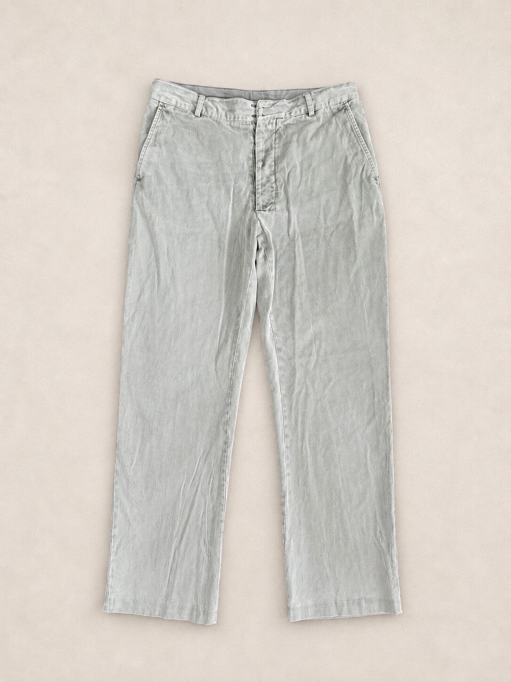 Maison Margiela Grey/Green Pinstripe Trousers