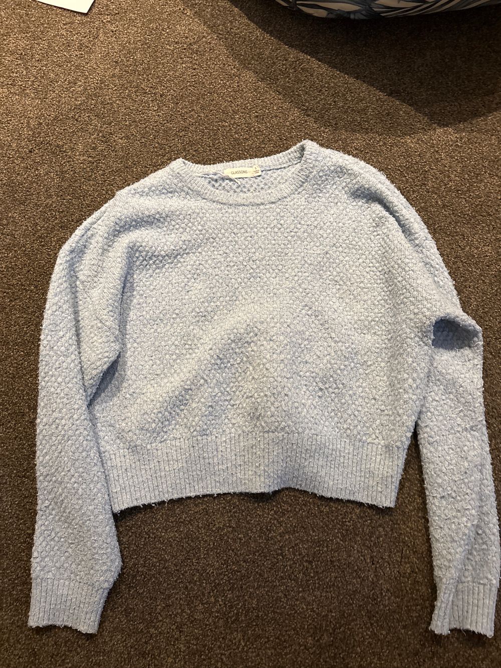 light blue glassons knit jumper