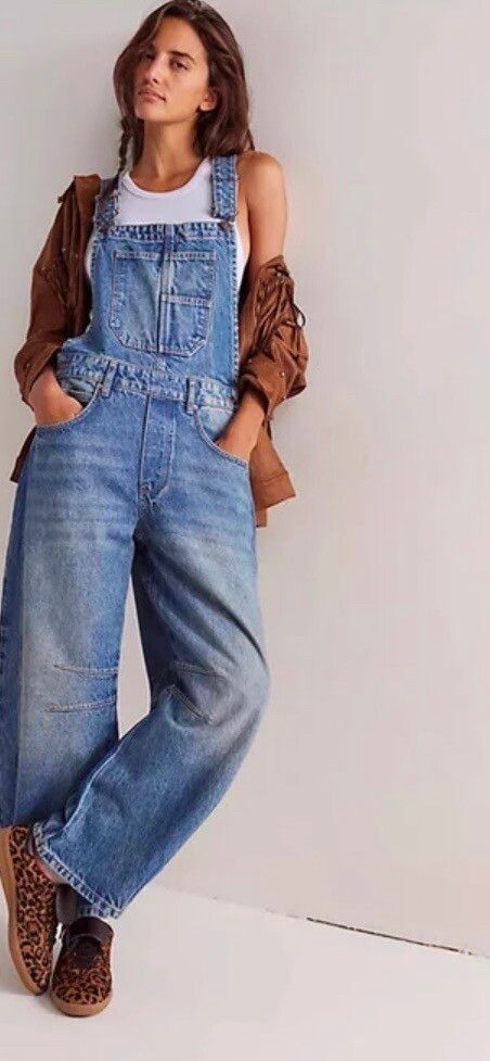 Blue Denim Wide Leg Dungaree Playsuit