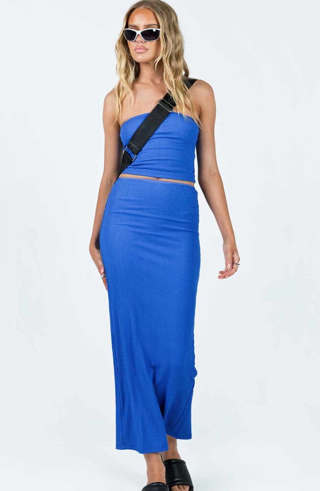 royal blue knee length dress Emiliana Maxi Dress Blue