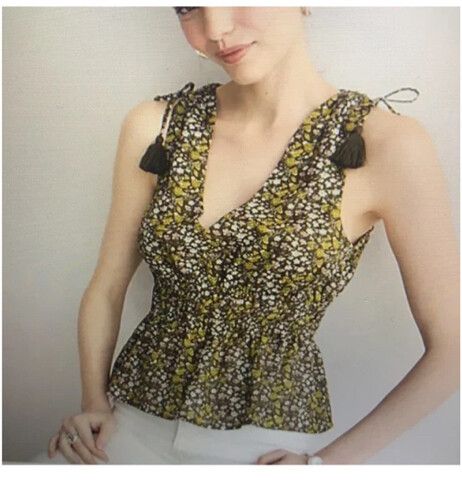 J Crew cotton voile top floral