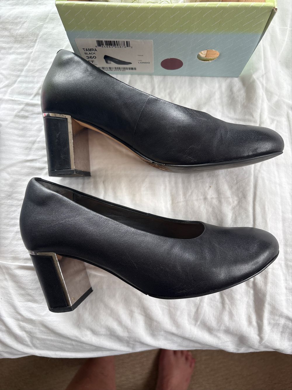 Ziera Black Heels Wide Fit 36FF