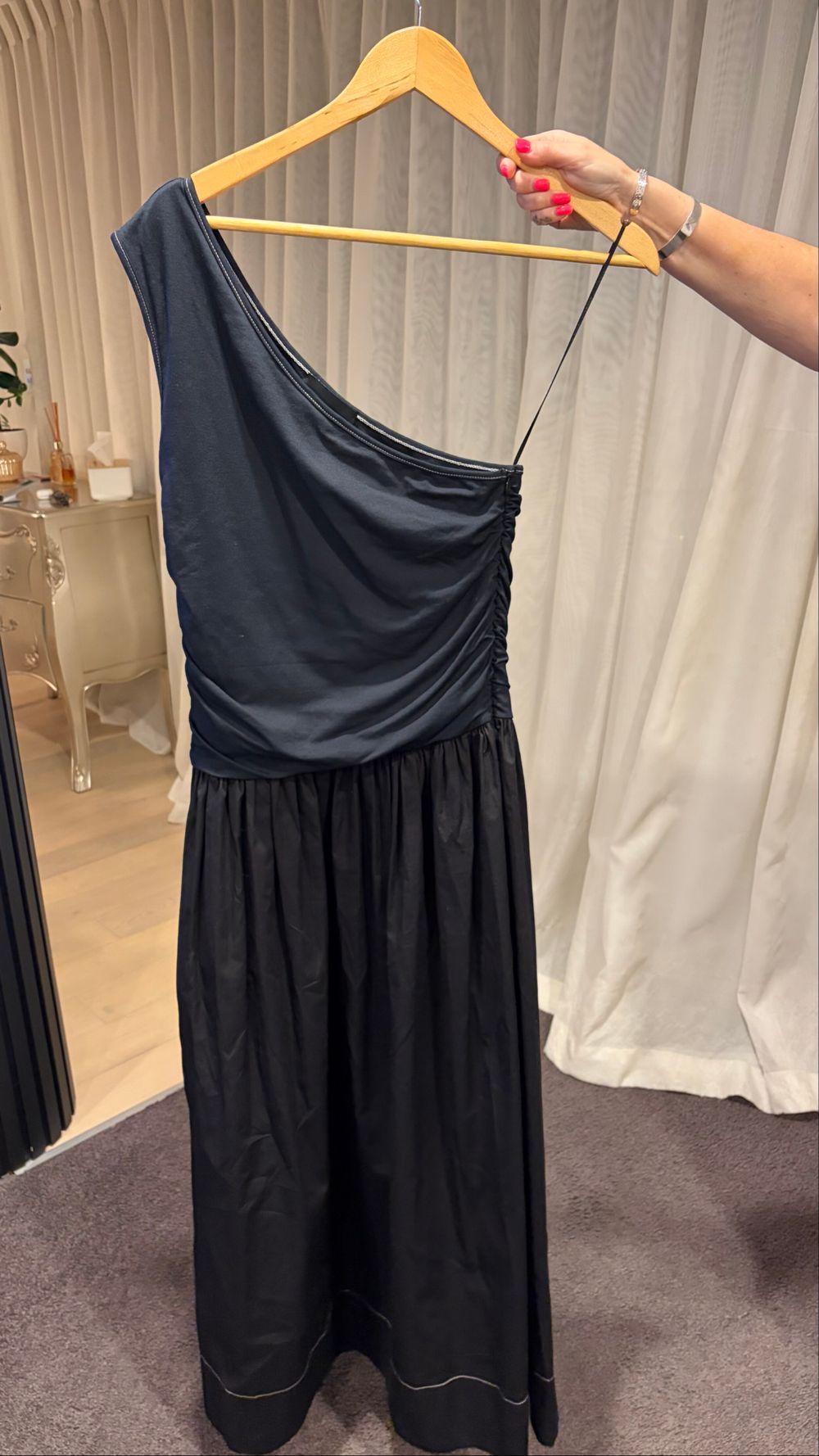 Black off shoulder dress