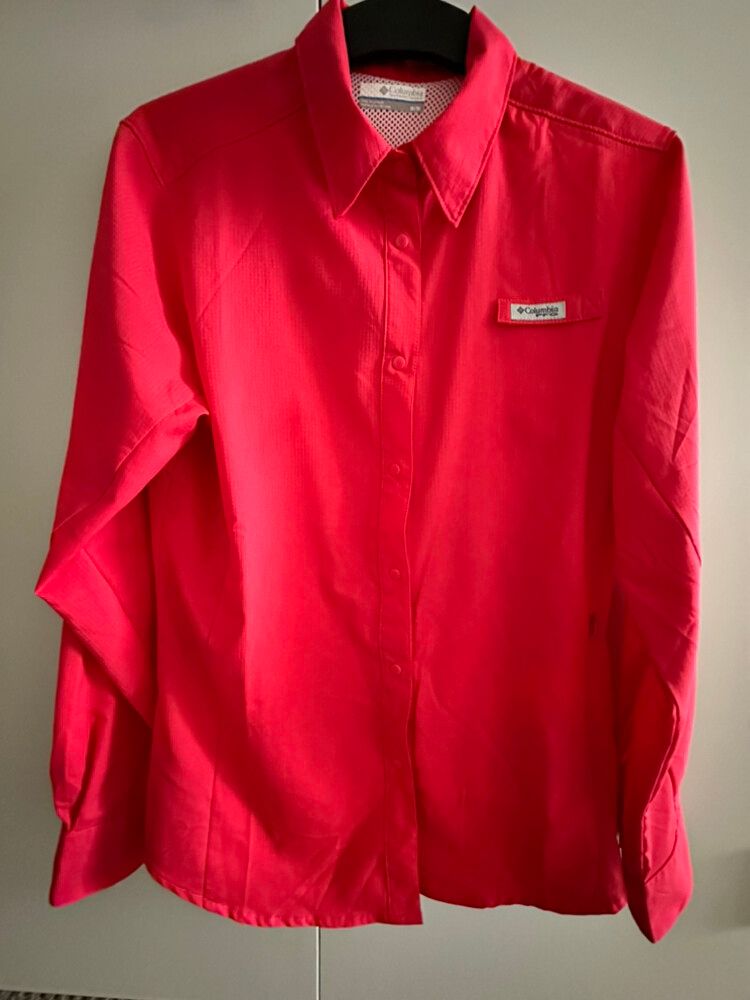 Red Columbia Long Sleeve Shirt