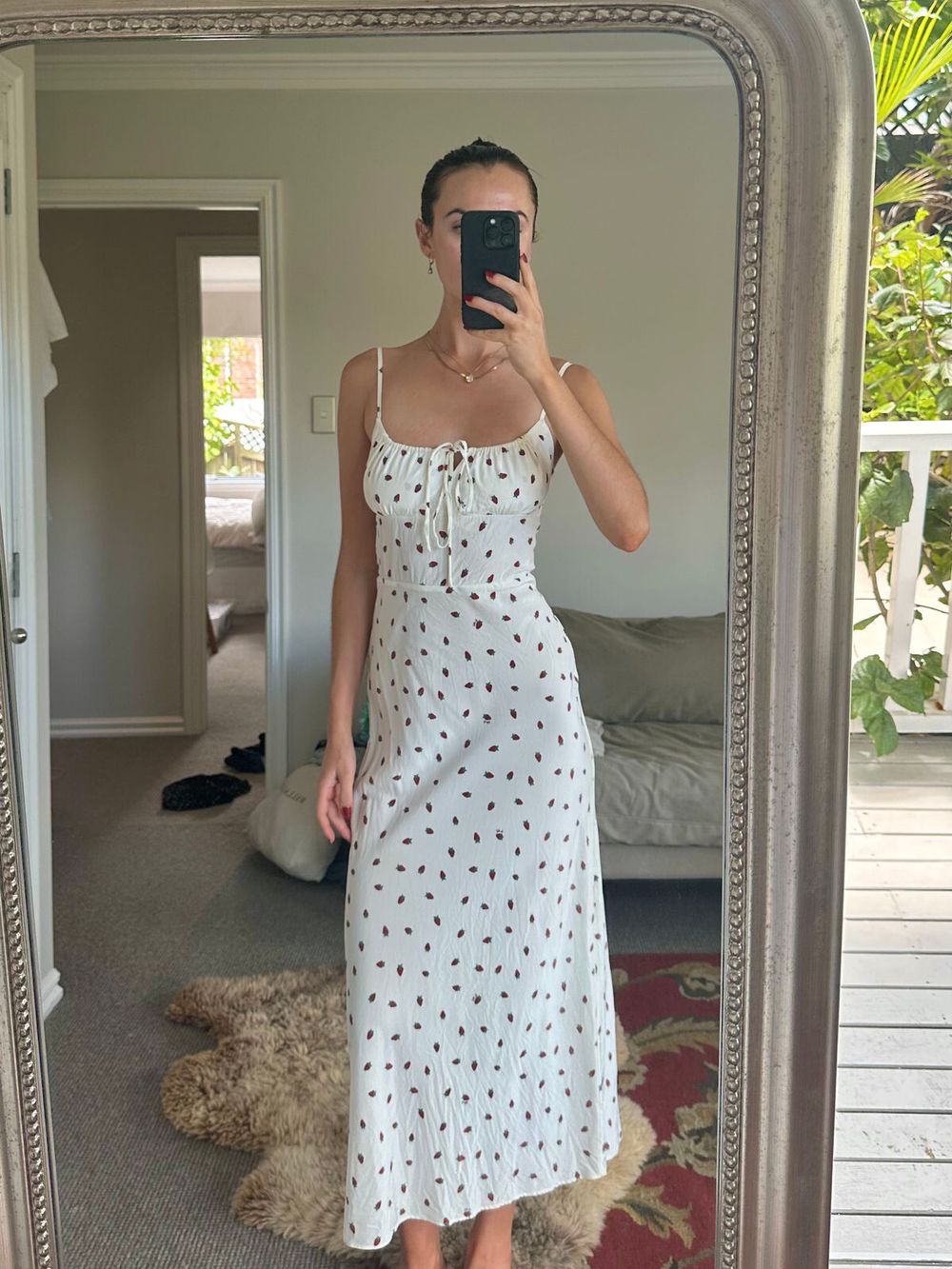 sailor vintage dress Navy & White Sailor Swing Dress - Large