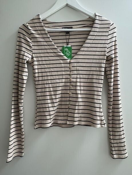 Cream Striped Top