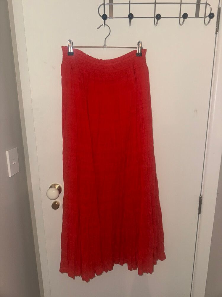 Ivy + Jack Red Maxi Skirt