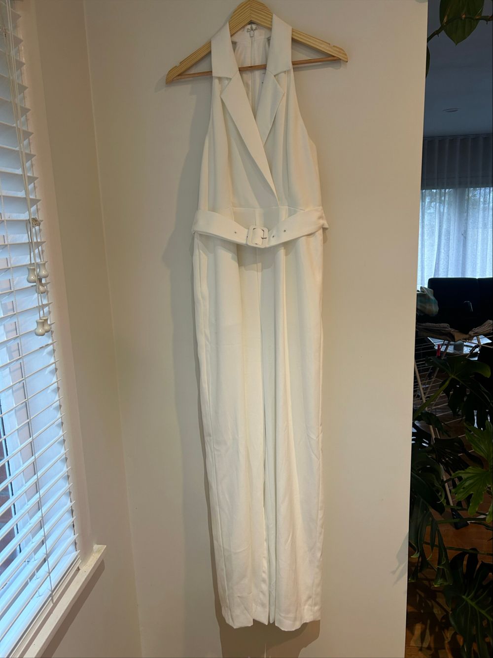 Sheike white collared jumpsuit