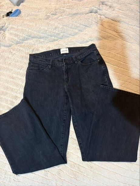 Abrand 99 Low & Wide Black Jeans
