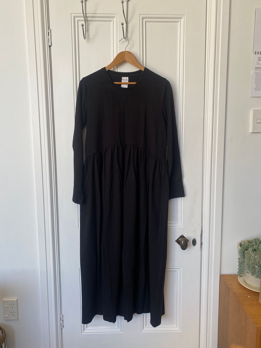 Long Sleeve Gather Dress