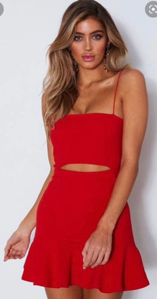 White Fox Mini Red Dress