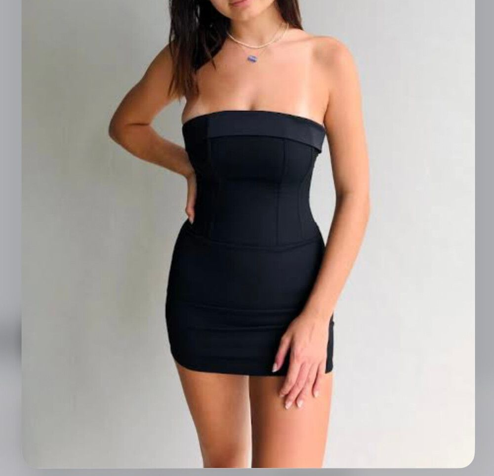 With Jean - With Jean Chloe Corset Dress - Black on Designer Wardrobe With Jean - With Jean Chloe Corset Dress - Black on Designer Wardrobe