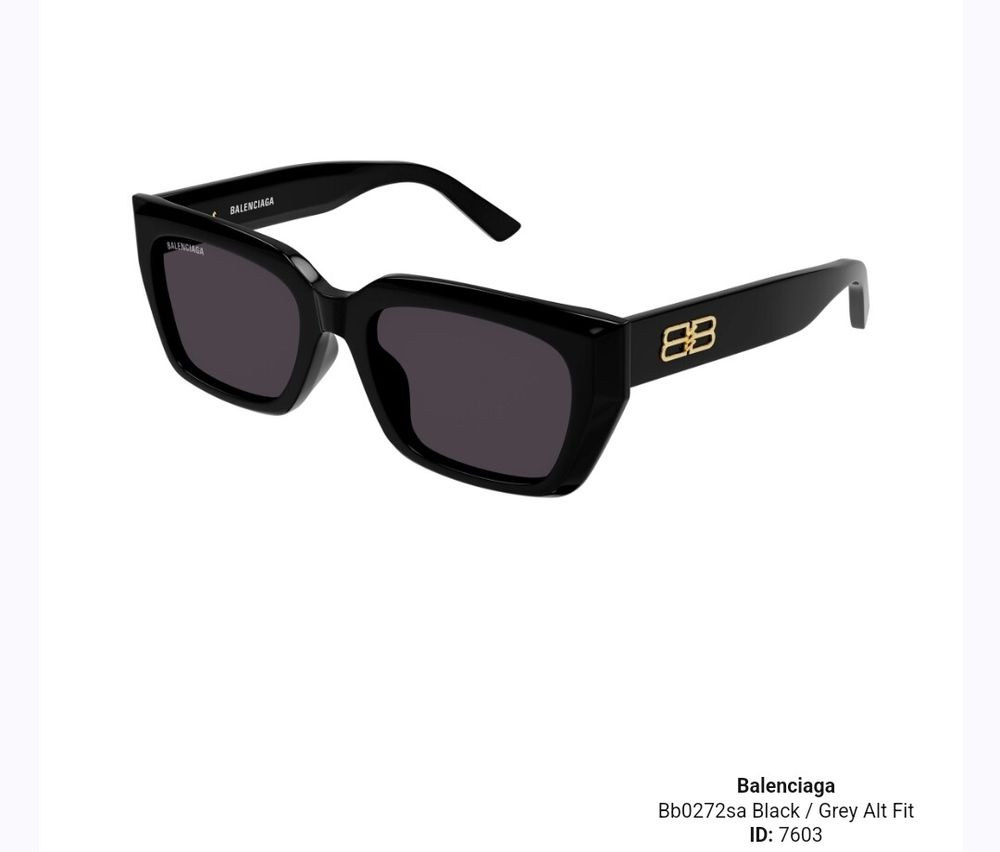 Balenciaga Black/Gold Sunglasses