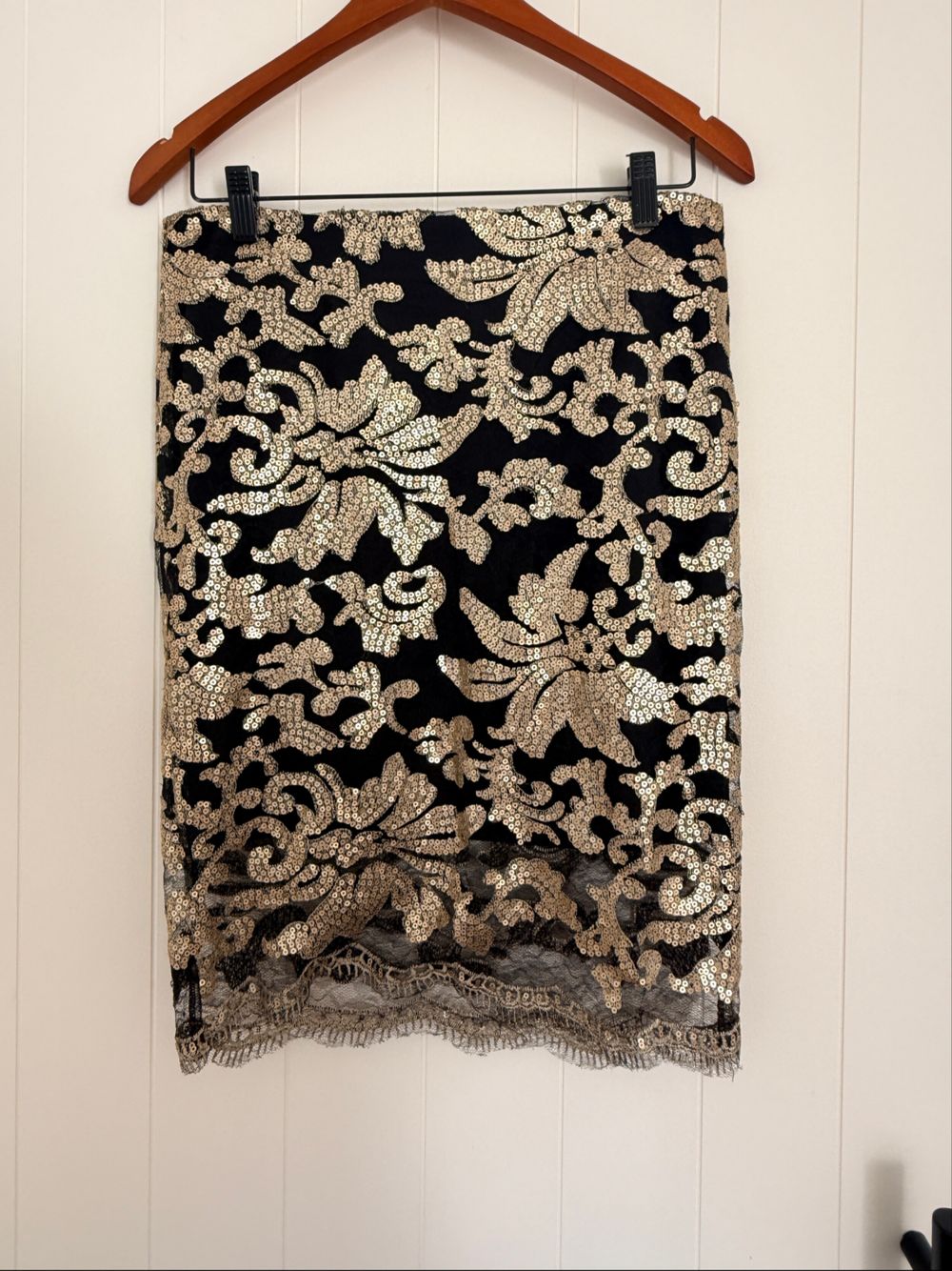 STORM Gold Sequin Skirt Size 8