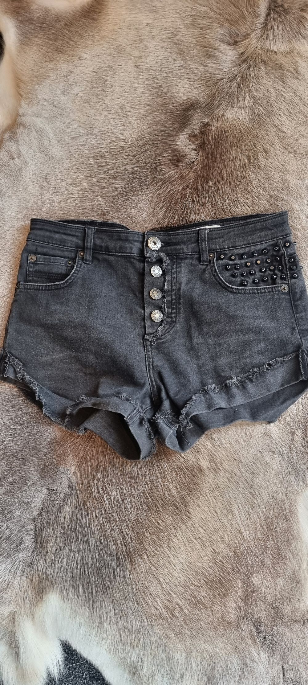 Sass & Bide Black Denim Shorts Size 24/6