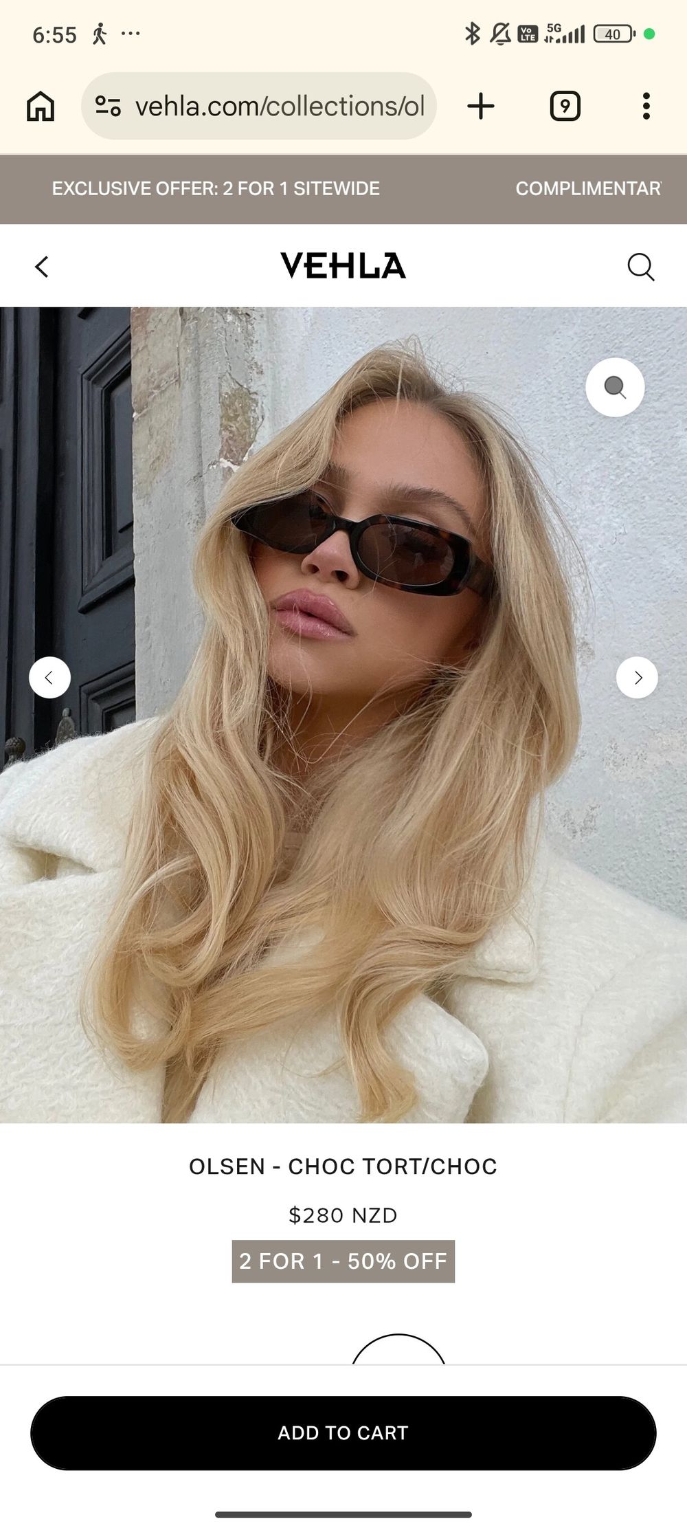 VEHLA Sunglasses, Olsen - Choc Tort/Choc